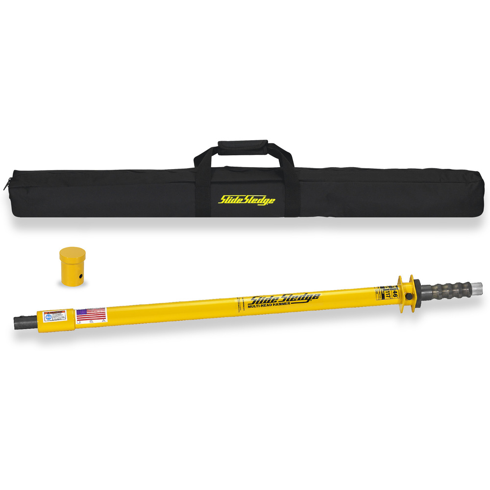 Multihead Slide Hammer, 46 Inch Overall Length, 21 Lbs. Weight, Heavy Duty, 2 Inch Pin Driver