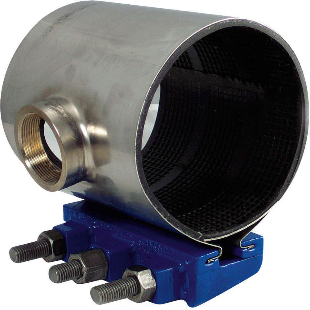 Repair Clamp Stainless Steel 4 Inch Pipe 3/4 Inch Cc Out