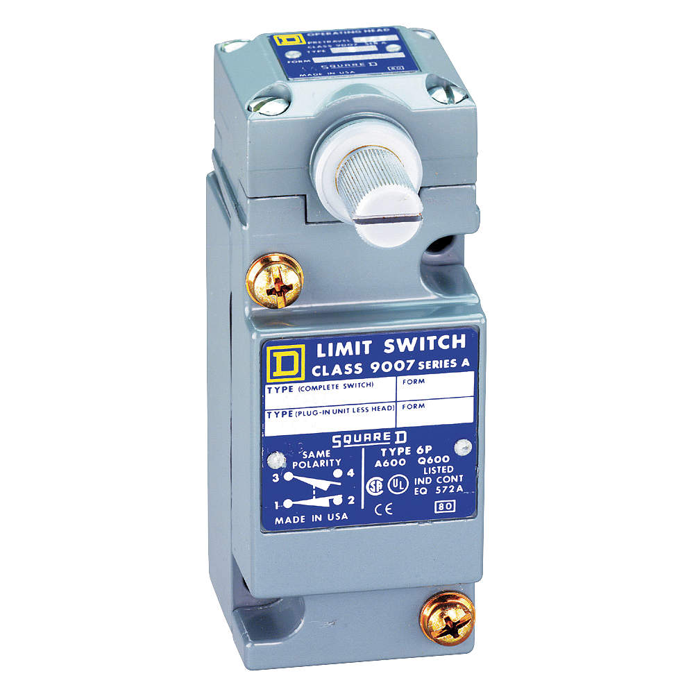 SQUARE D 9007CR61B2 Hazardous Location Limit Switch, 2NC/2NO, 10A At 600V, CCW/CW | AF9FXH 2EG19