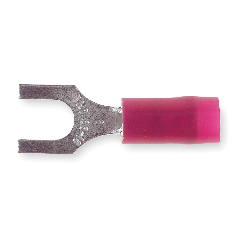 Fork Terminal, 22 To 16 Awg Conductor, Electroplated, 105 Deg C Temp Range