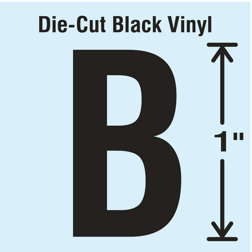 STRANCO INC DBV-1-B-10 Die Cut Letter Label B 10 Cards PK10 | AH3AGD 30WZ63