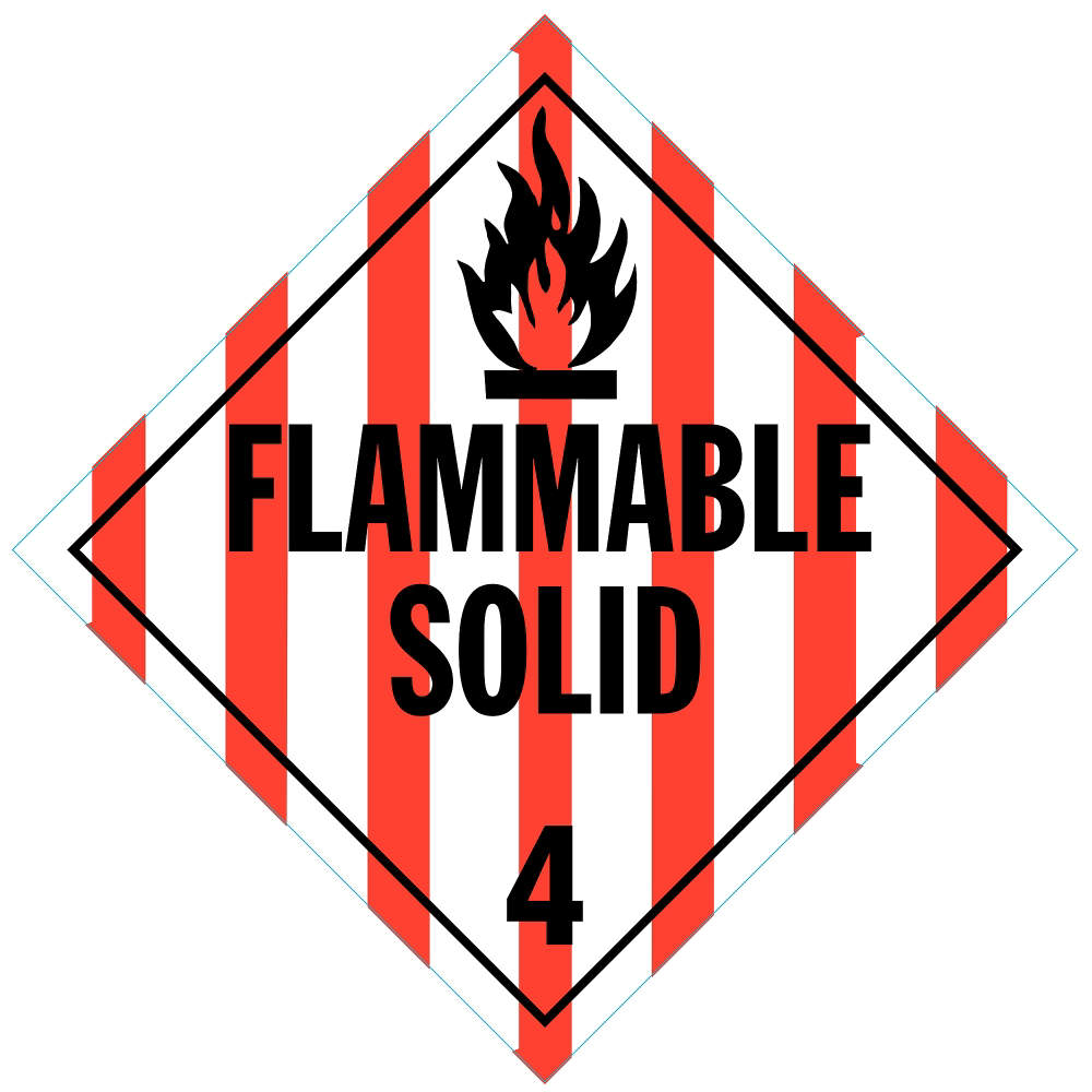 Vehicle Placard Flam Solid W Picto
