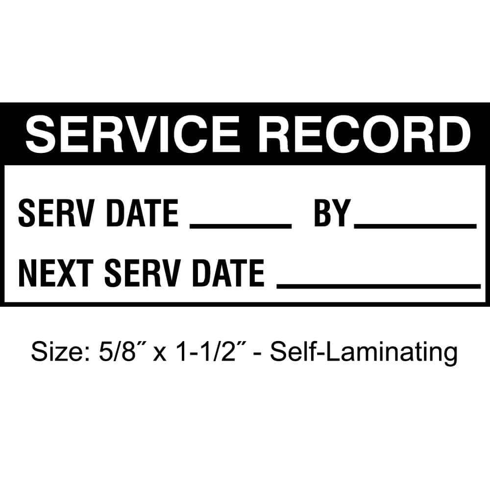 Inspection Label ENG Maintenance