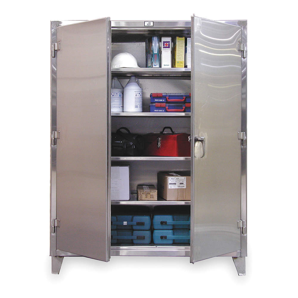 STRONG HOLD 36-204SS Storage Cabinet 12 Gauge 78 Inch H 36 Inch Width | AC3CYB 2RND4