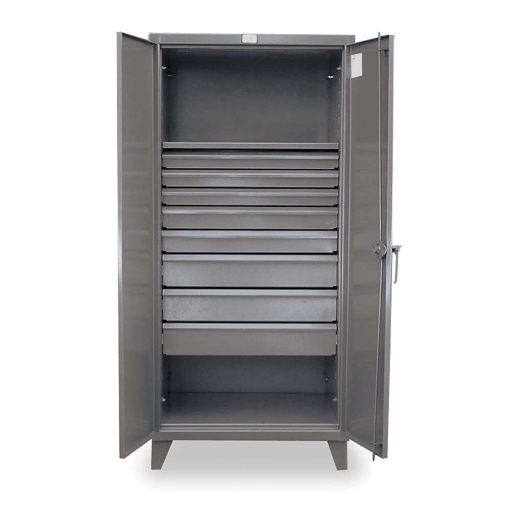 STRONG HOLD 36-241-8DB Storage Cabinet 12 Gauge 78 Inch H 36 Inch Width | AB3MGB 1UBW9