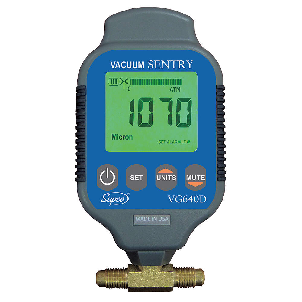 SUPCO VG640D Vacuum Gauge Digital 0 to 19000 Microns | AG9HRW 20LR01