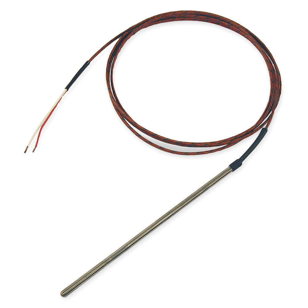 Low Temperature Thermocouple, 3/16 x 6 Inch Probe, Split Leads, J Type, 6 ft Cable Lg