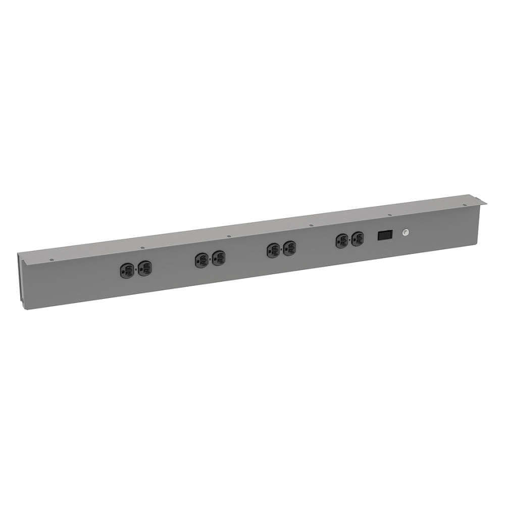 Power Outlet 42 Inch Width x 4 Inch Depth Steel