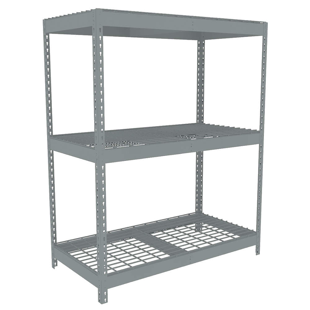 TENNSCO ZLE5-4824S-3W Boltless Shelving Starter 48 x 24 3 Shelf | AC6VMV 36K332