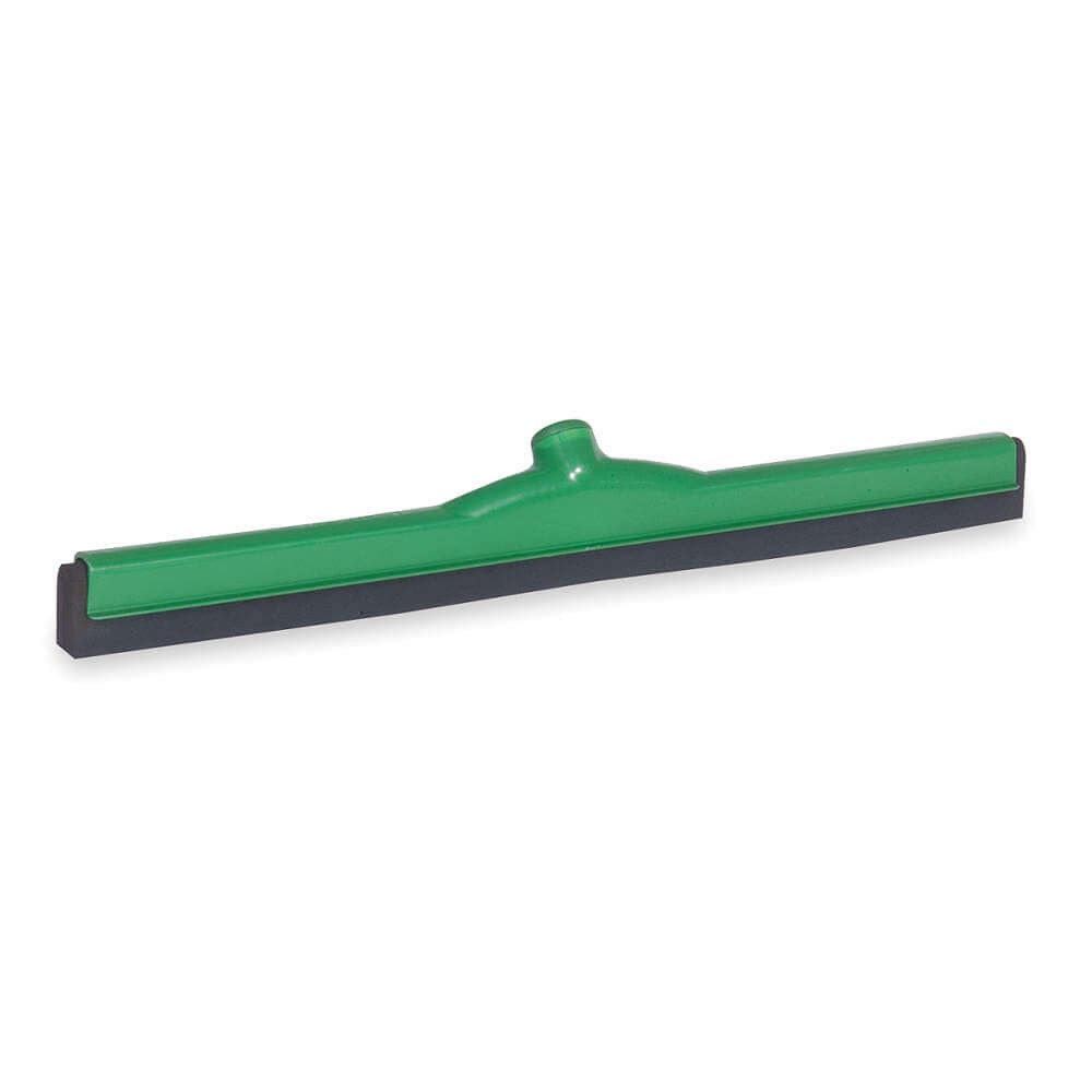 Floor Squeegee, Double-Blade, Threaded, Std Thread, 24 in Blade Wd, Foam Rubber, Straight, Plastic