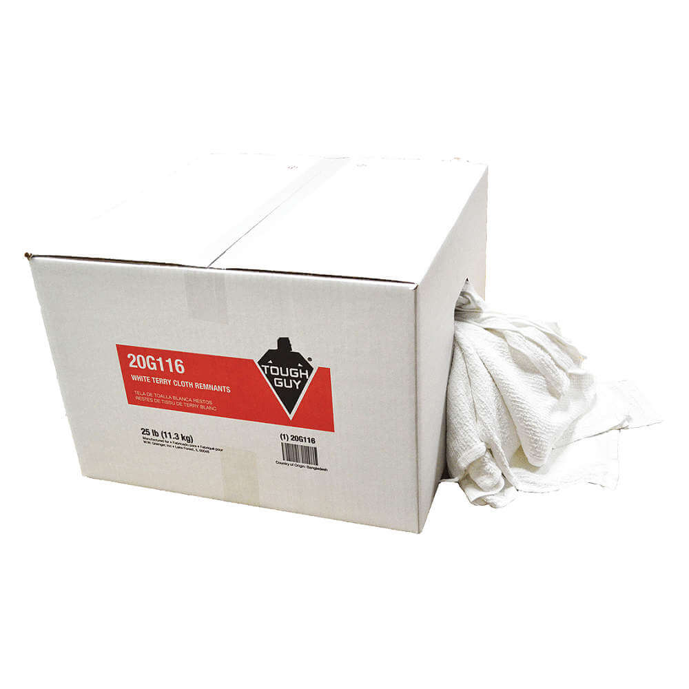 Cloth Rag Terry Cloth Cotton 25 Lb. Box