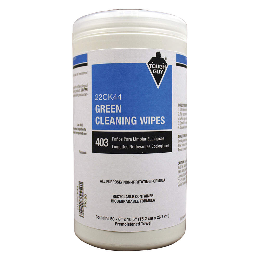 Green Cleaning Wipes Canister