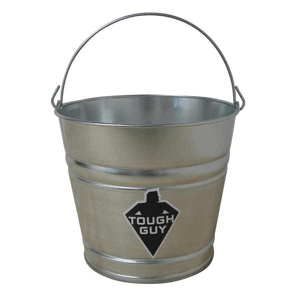 TOUGH GUY 2MPE6 Mop Bucket 10 Quart Silver Galvanised Steel | AC2TDY