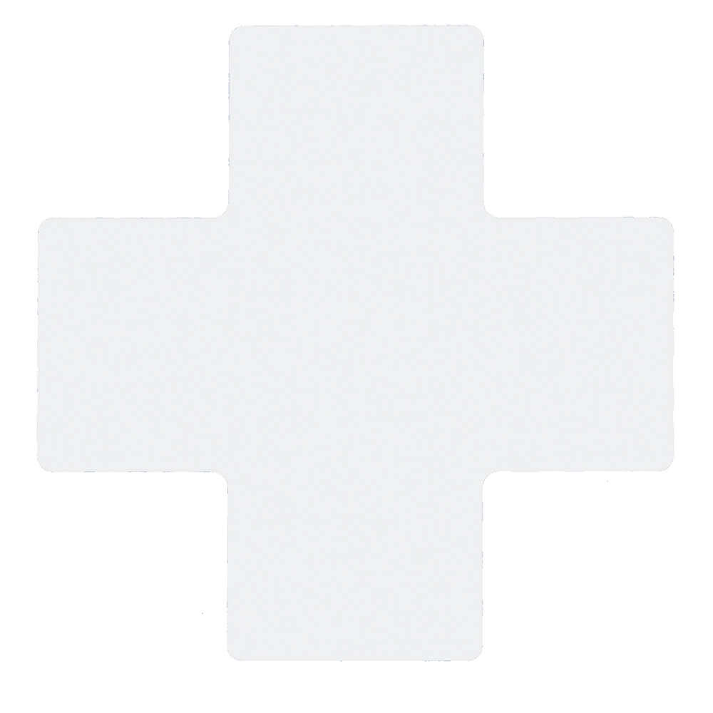 TOUGHSTRIPE 104483 Floor Marking Tape Cross 4 Inch W White - Pack Of 20 | AA4BNF 12D553