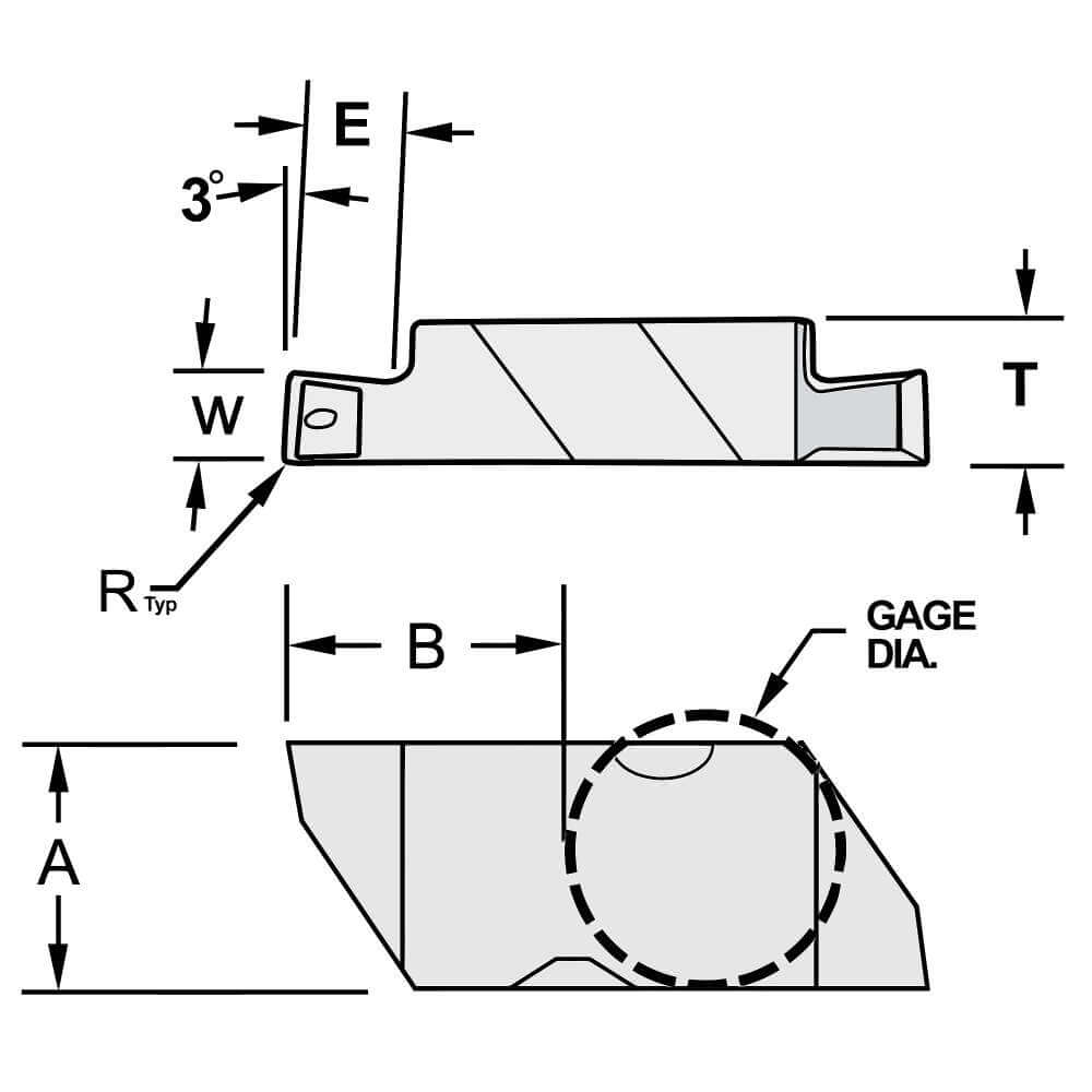 ULTRA-DEX USA NG-2L W.062 Carbide Insert Top Notch | AH3TUU 33MU49