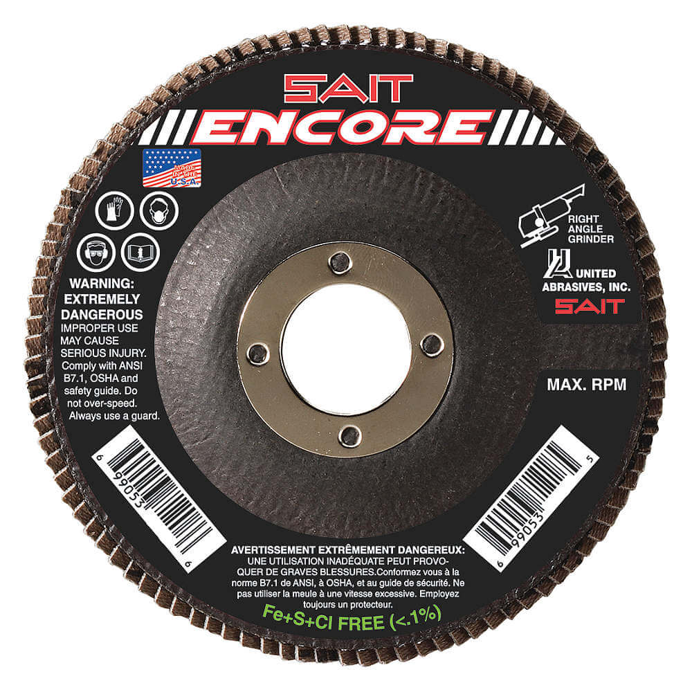 UNITED ABRASIVES-SAIT 71205 Flap Disc 4-1/2 Inch 36 Grit Zirconium | AH4RRK 35KH58