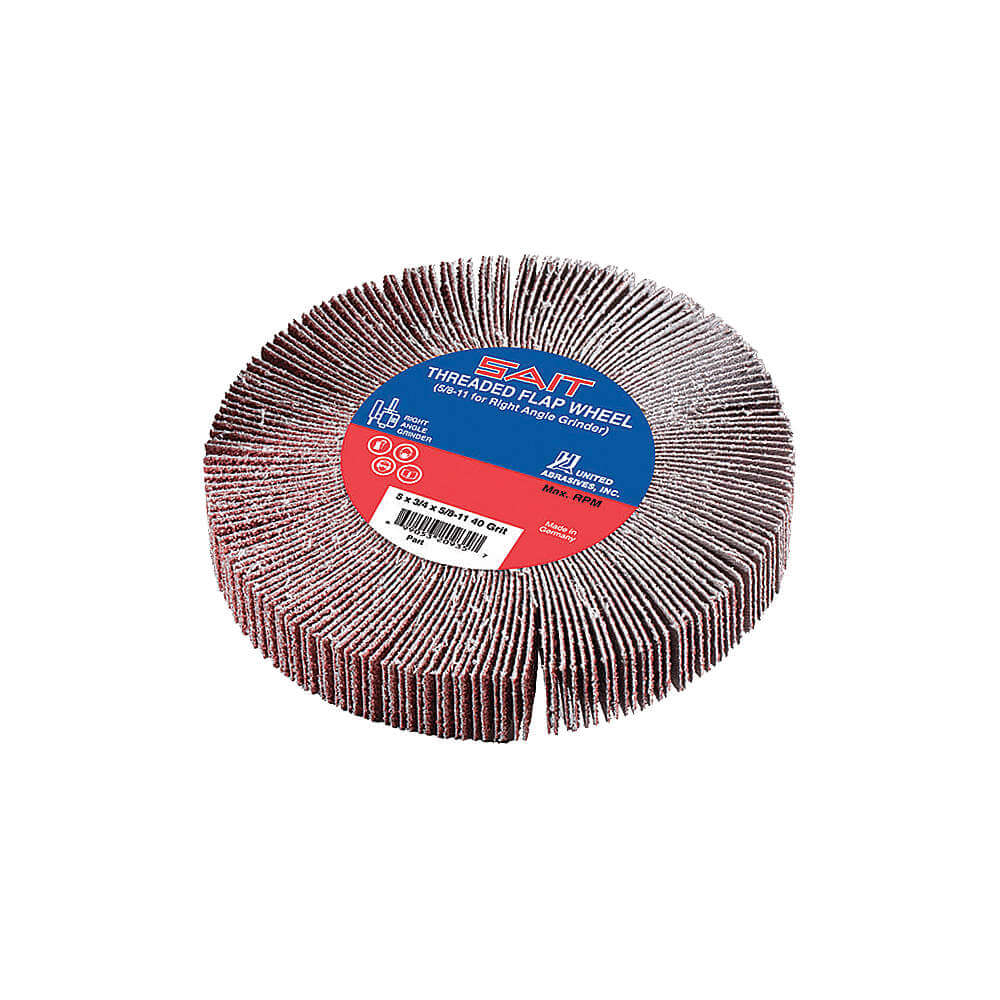 Flap Wheel 4.5 Inch Diameter 5/8-11 Arbor 60 Grit