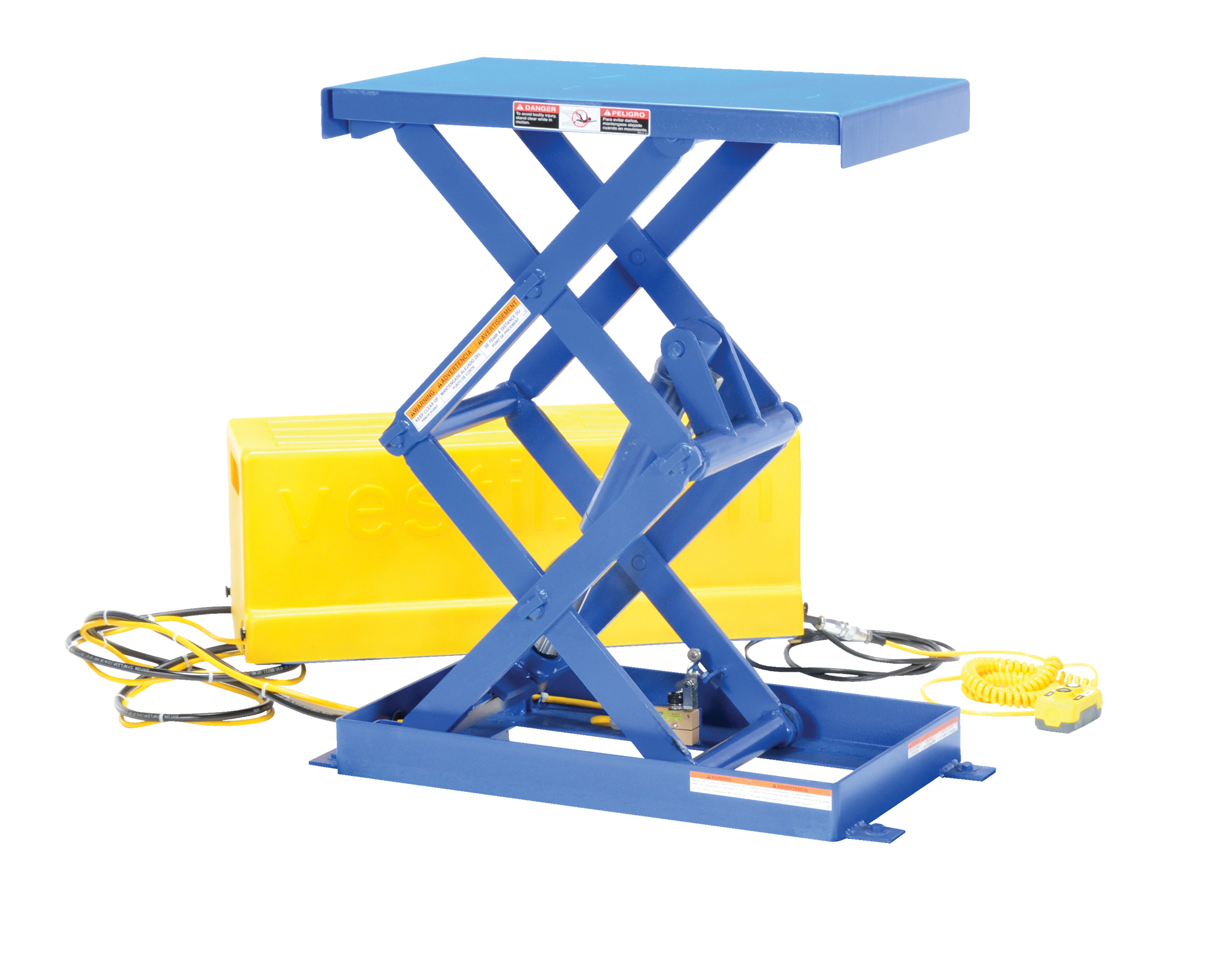VESTIL EHLTSD1628-1-35 Double Shorty Narrow Scissor Lift Table, 16 Inch x 28 Inch Size | AG7RJV