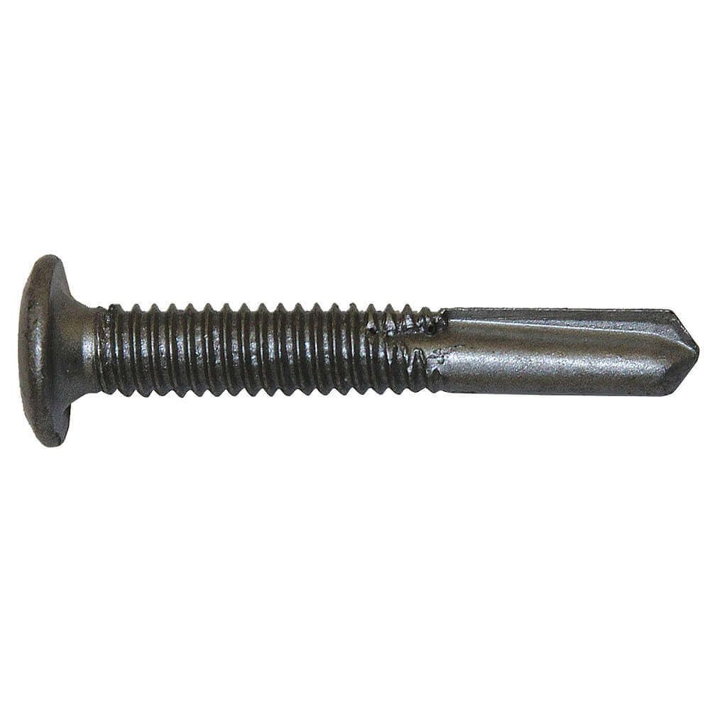 TEK Screw, Steel, 1 1/2 In Lg., Galv, Phillips, Wafer
