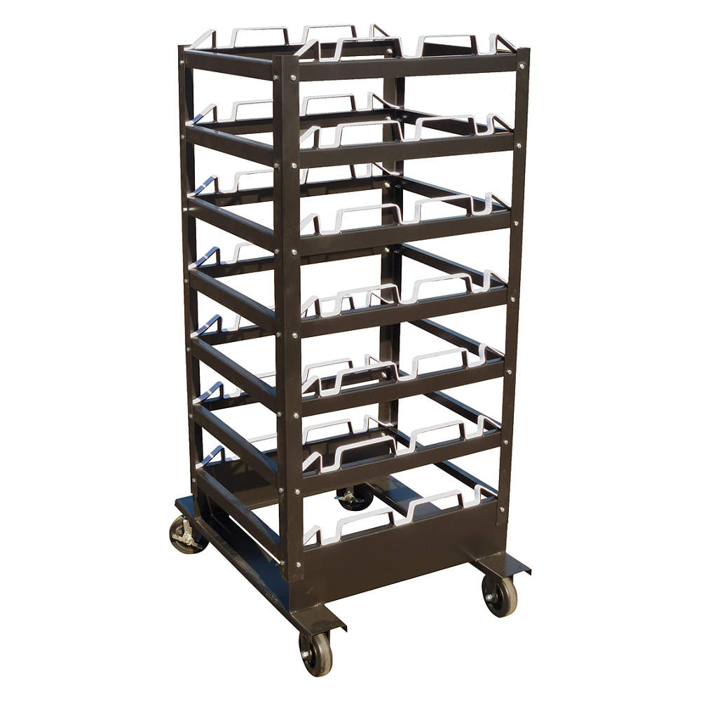Storage Cart 24 Posts Black