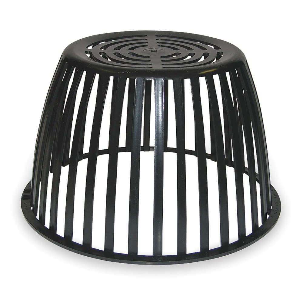 Dome Strainer, 12 1/4 Inch Dia., Plastic, Gray, Round