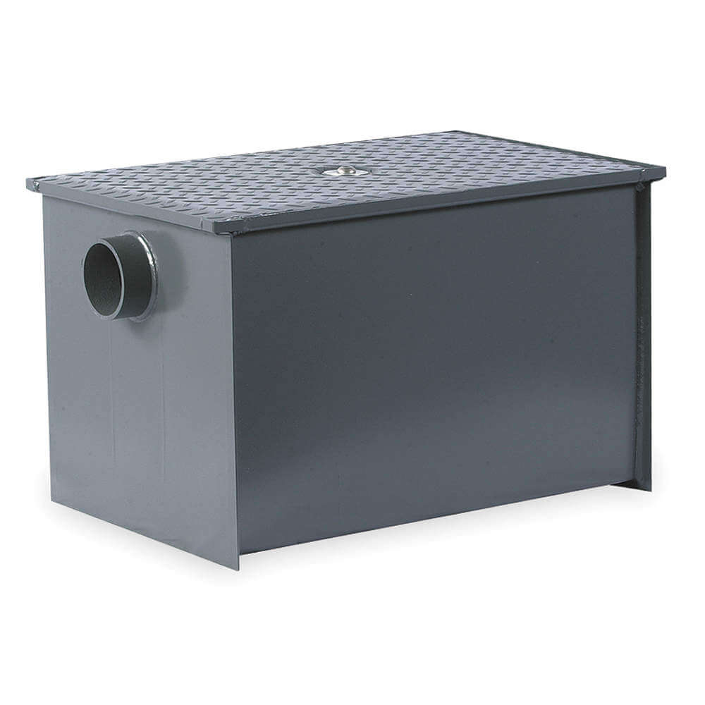Grease Interceptor, Flow Rate 15 Gpm, Inlet Size 2 Inch