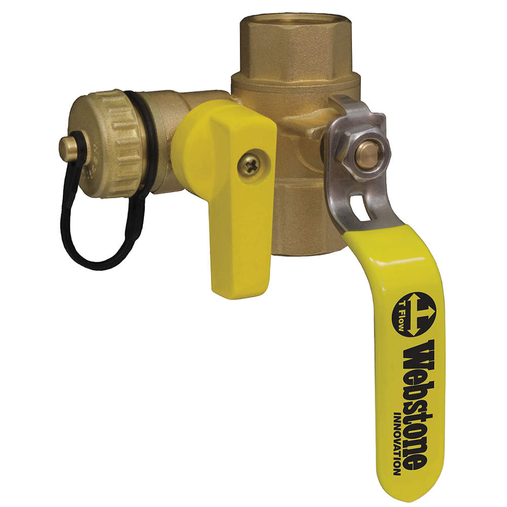 Webstone 1" Pro-Pal Purge & Fill Ball Valve With Hose Drain – 58614