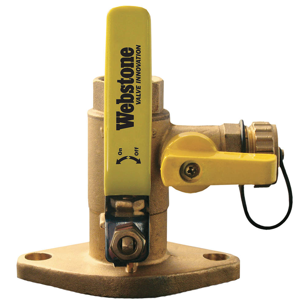 WEBSTONE 50413 Flange Ball Valve With Drain 3/4 In | AD3PQM 40L187