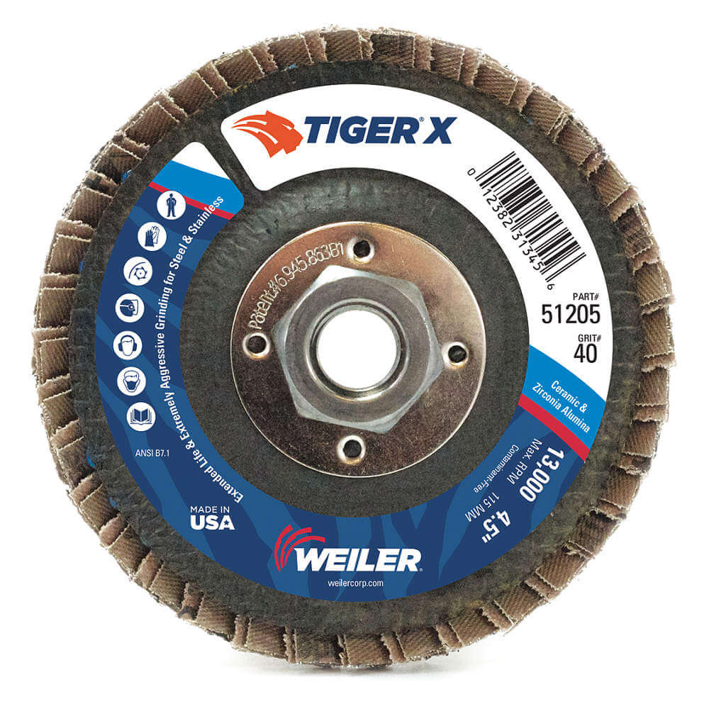 Flap Disc 7 inch x 80 Grit 8600 rpm
