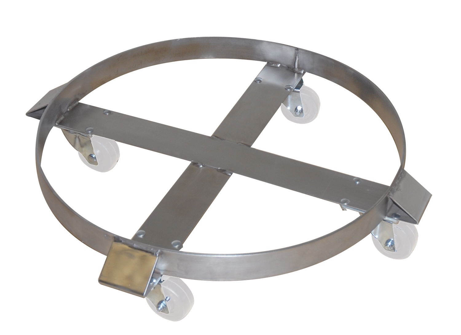Drum Dolly For 55 Gallon Drums, 1000 Lbs Capacity, 28.5 Inch Dia., SS