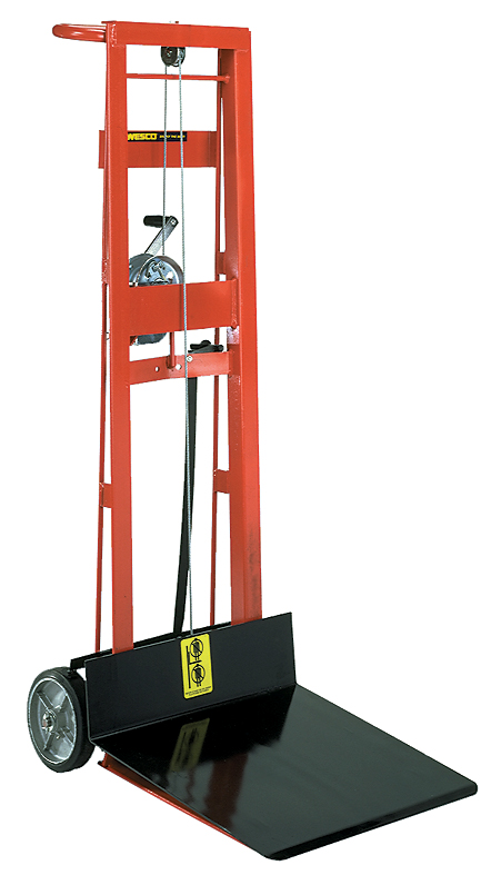 Winch PedaLift, 2-Wheel, 750 lbs Capacity, 40 Inch Lift, 16 x 20 Inch Platform