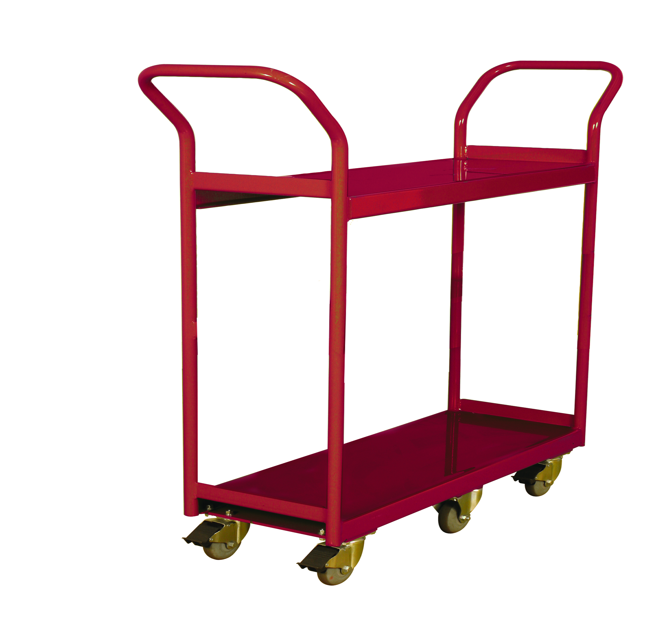 WESCO 260193 Heavy Duty Narrow Aisle 2-shelf Cart, 800 Lbs Capacity, 25" x 48-5/8" x 61-3/4" | AG7JZU
