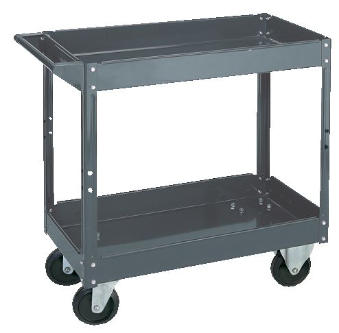 WESCO 270166 Steel 2 Tray Service Cart, 500 Lbs Capacity, 30" x 16" x 32" | AG7KBN SC-1630