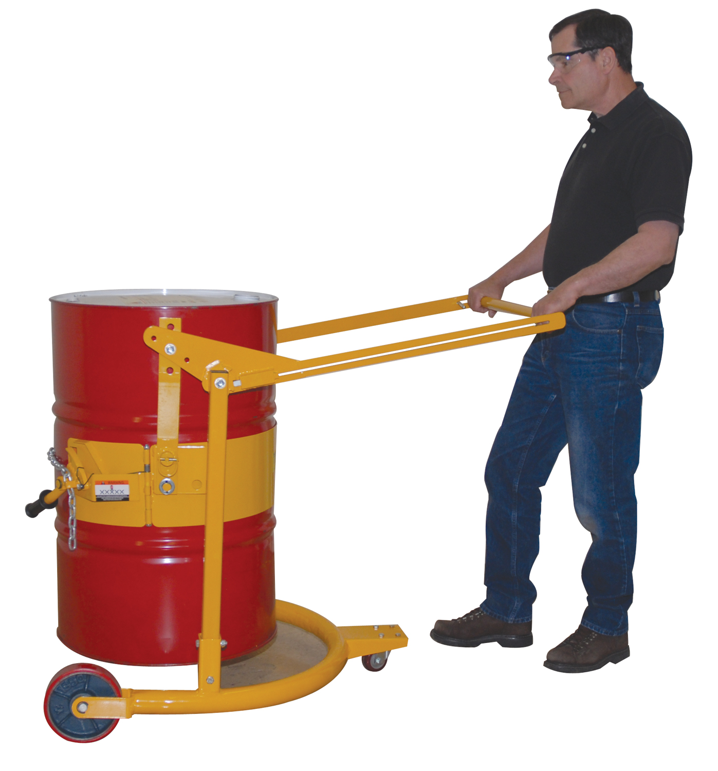 Value Drum Carrier And Dispenser, 800 Lbs Capacity, Dual Locking Positions