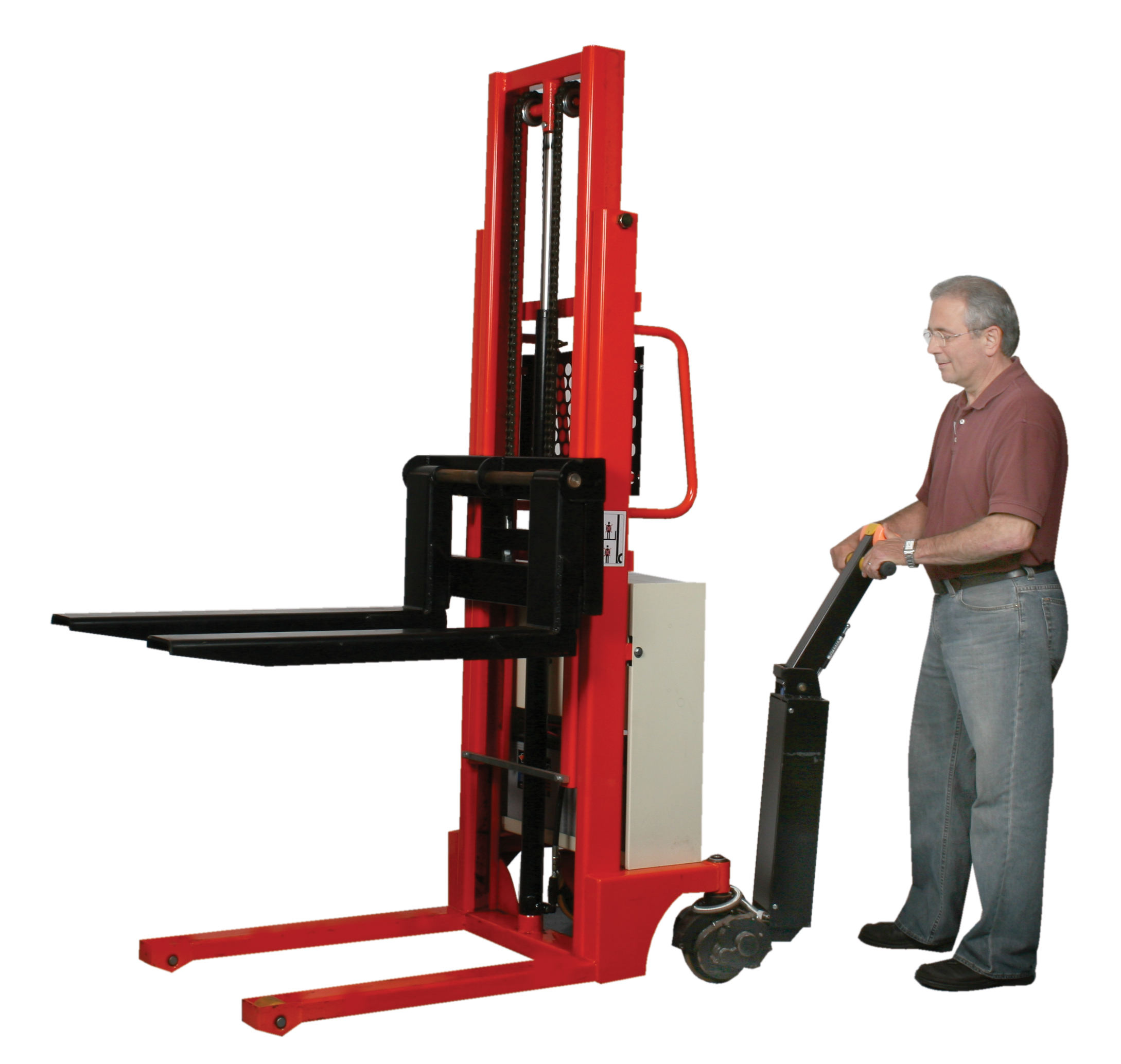 Power Drive Stacker, 2200 Lbs Capacity, 35-1/4 Inch x 5 Inch Size