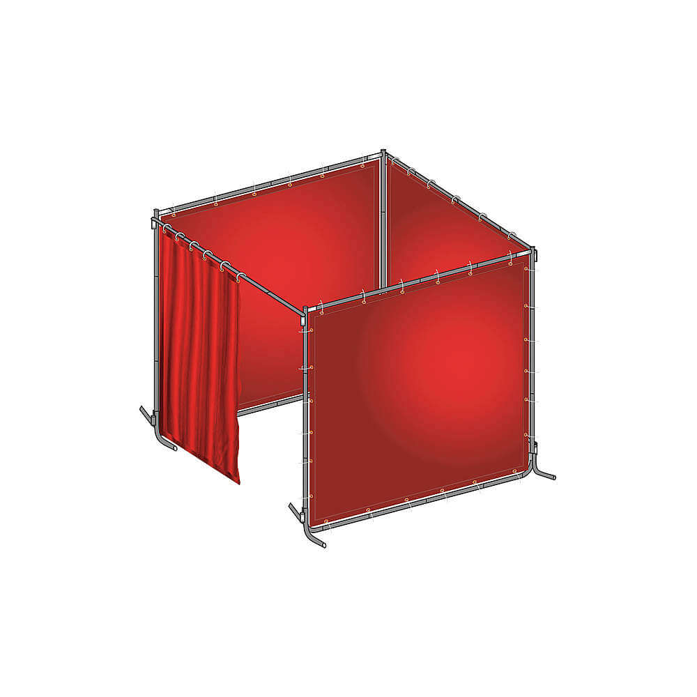 WESTWARD 22RP05 Welding Booth 8 Feet Width 6ft 0.014 Inch Red | AB6YKN