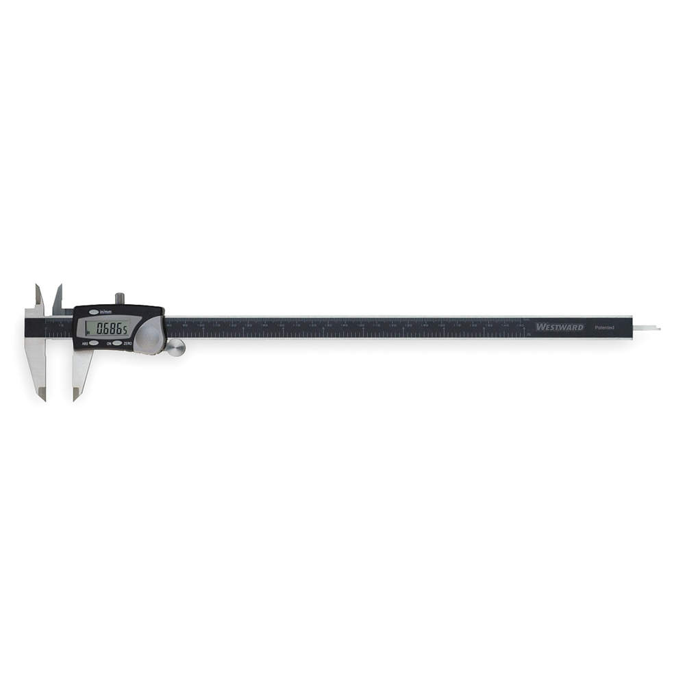 WESTWARD 2ZA61 Digital Caliper 0-12 Inch 2.40 Inch Deep Jaw | AC4DWY