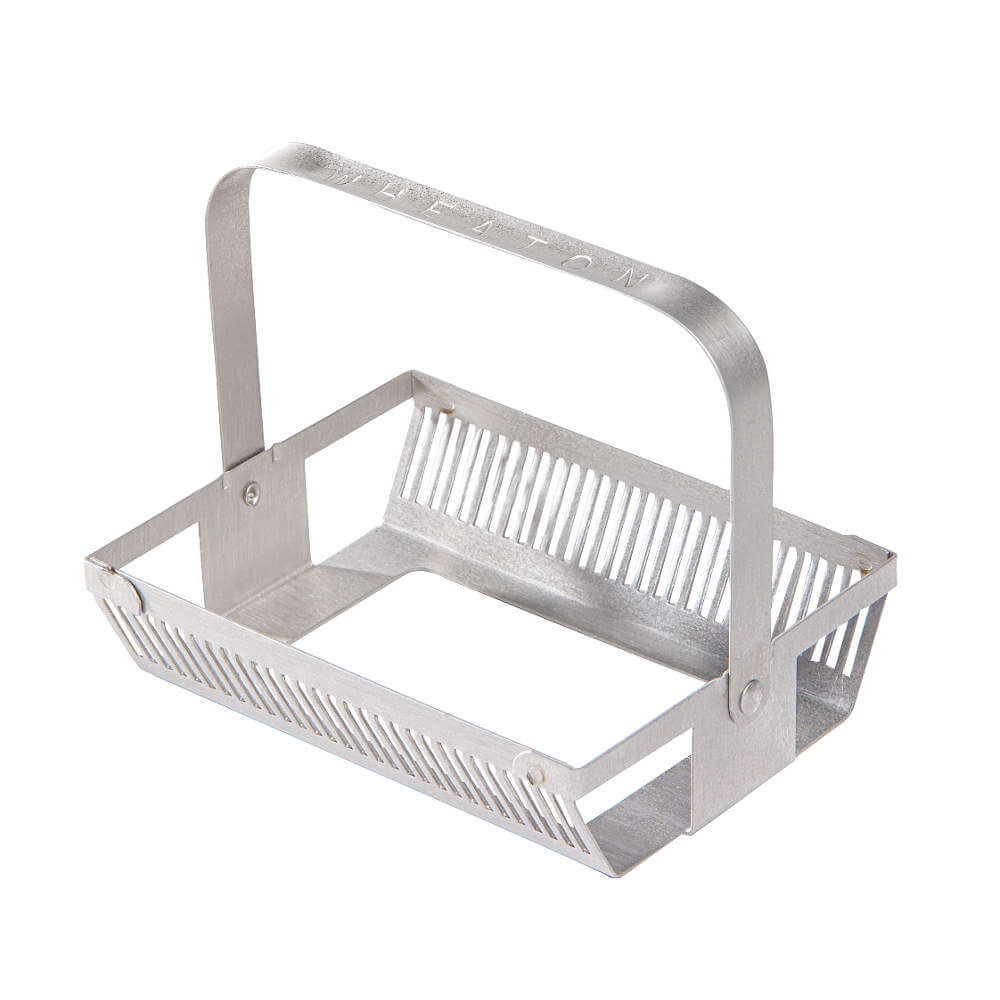 Slide Staining Dish, Soda Lime Glass, 121 mm Length, 90 mm Width, Silver