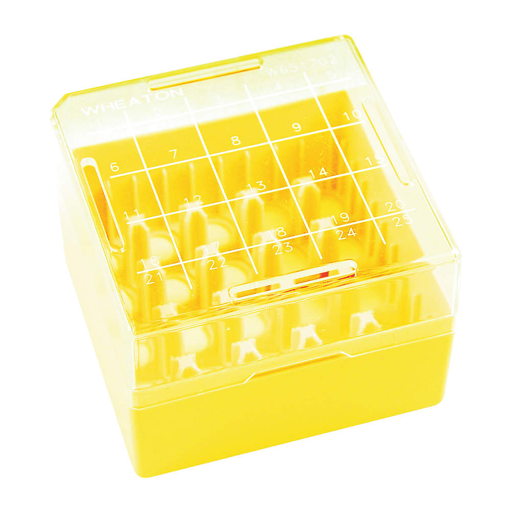 WHEATON W651702-Y KeepIT Freezer Box Yellow, 75mm x 75mm x 52mm, PK10 | AG6UEB 48H502