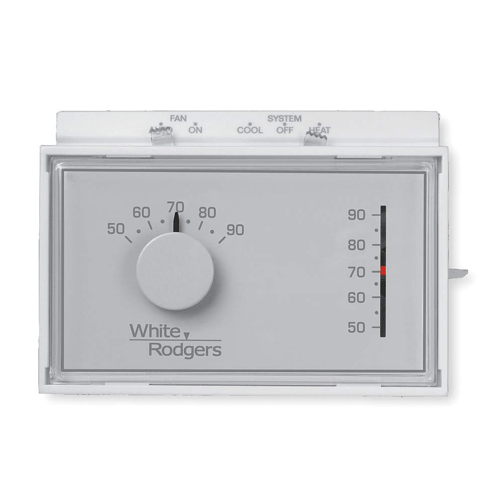 Low V Thermostat 1h 1c Horizontal White