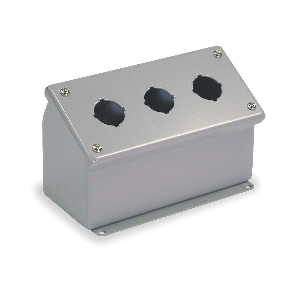 Enclosure Pushbutton Sloping 3 Holes