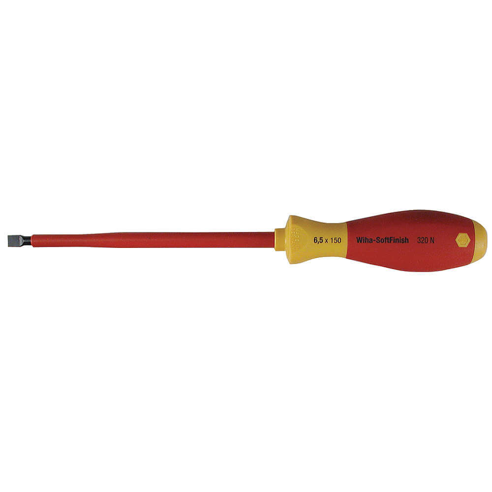 Insulated Screwdriver Slotted 3/16 x 6 In