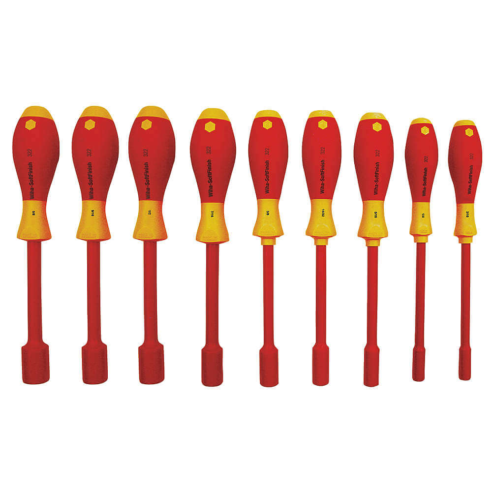 Insulated Nut Driver Set 1000v Round 9 Pc