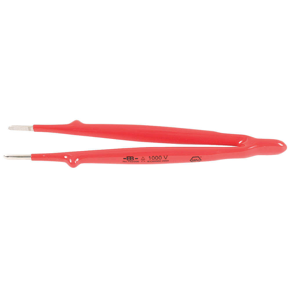 WIHA TOOLS 75220 Insulated Tweezers Straight Blunt 8 In | AB8RDG 26X270