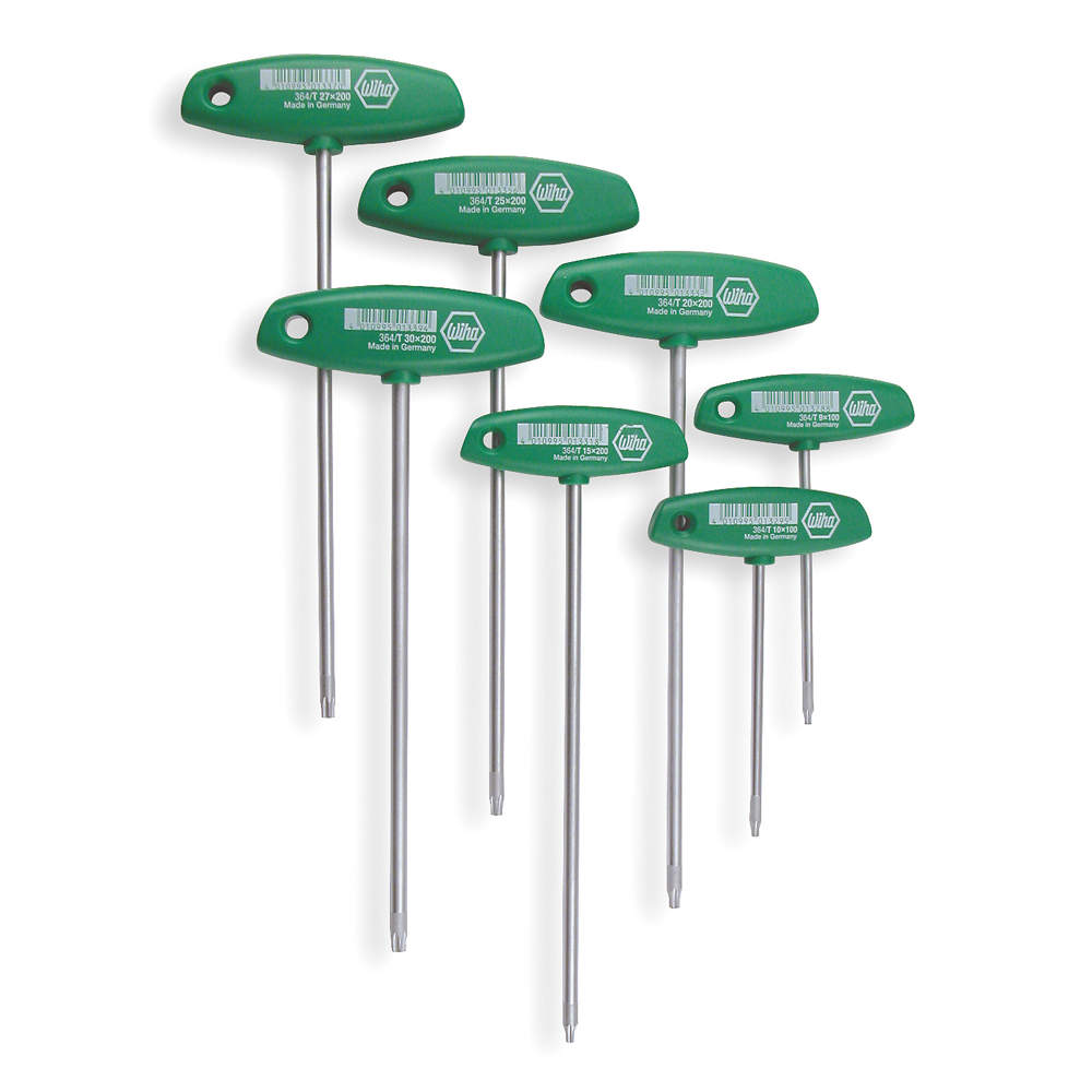 WIHA TOOLS 36492 Torx Key Set T9 - T30 T-handle Ergo | AD8WHB 4NB69