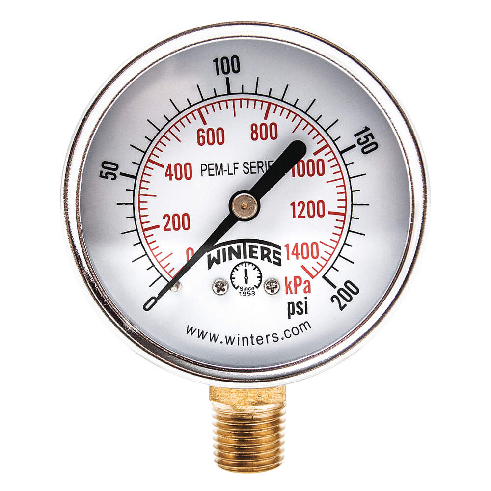 WINTERS INSTRUMENTS PCT322LF Gauge Pressure 0 to 60 psi 4-1/2 Inch | AG9HFZ 20JN16