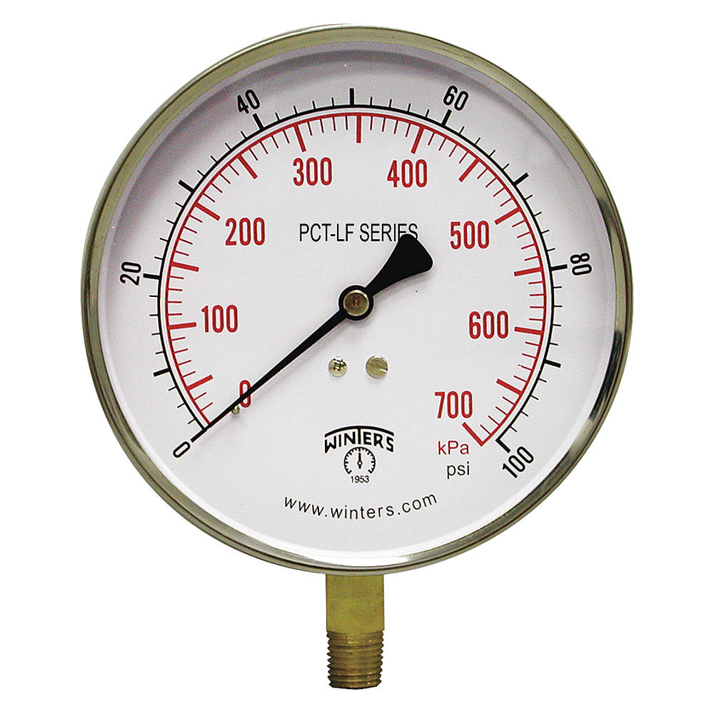 WINTERS INSTRUMENTS PCT323LF Gauge Pressure 0 to 100 psi 4-1/2 Inch | AG9HGA 20JN17