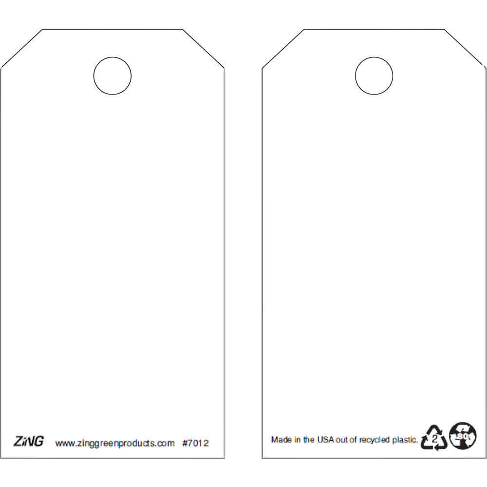 ZING 7012 Safety Inspection Tag 5-3/4 x 3 Inch White - Pack Of 10 | AF6DNB 9XV10