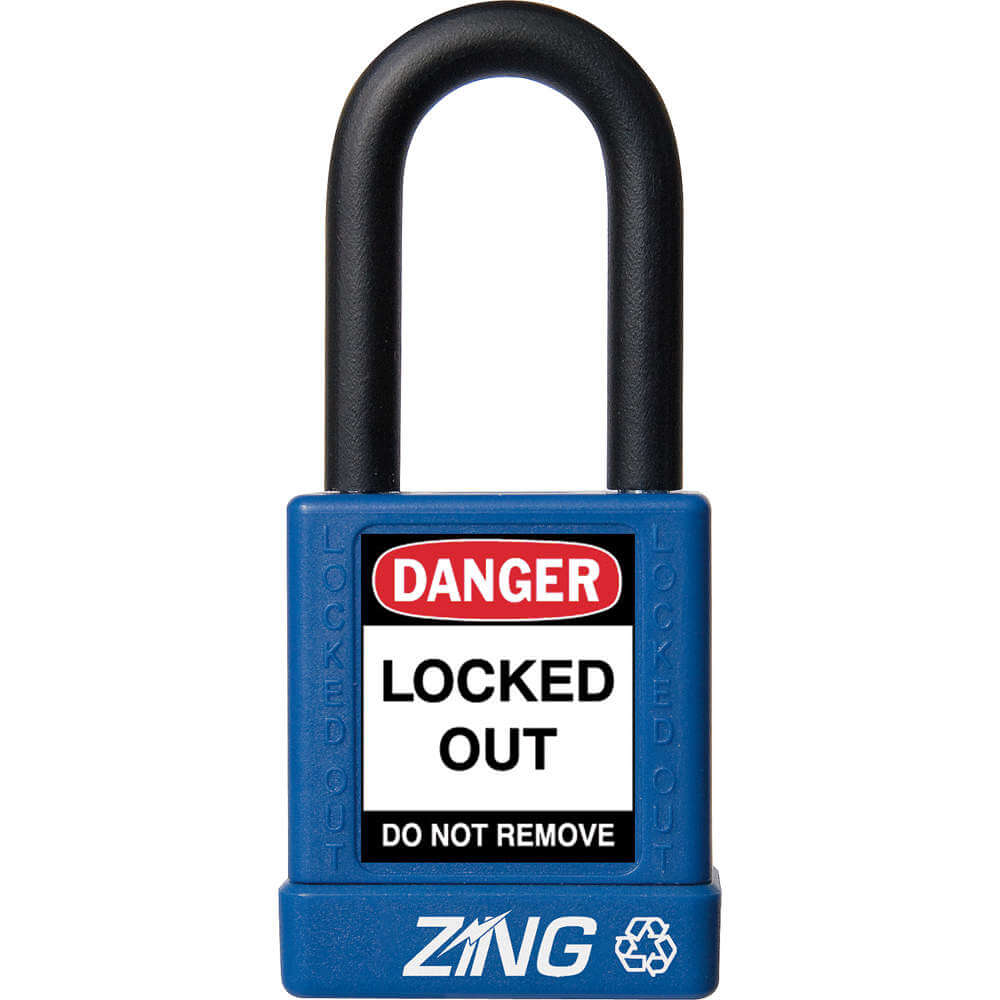 ZING 7033 Lockout Padlock Keyed Alike Blue 1/4 Inch Diameter | AE8FMB 6CXG0