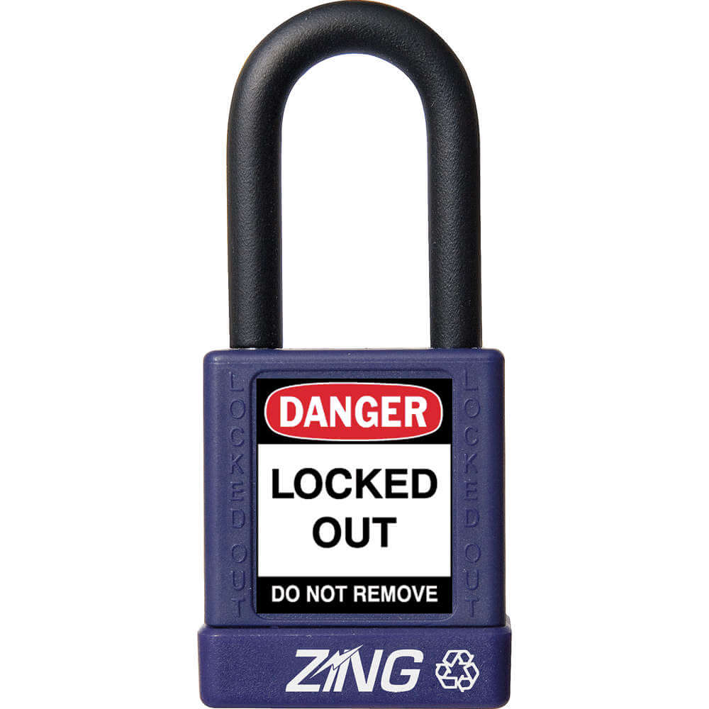 ZING 7041 Lockout Padlock Keyed Alike Purple 1/4 Inch Diameter | AE8FMK 6CXG8